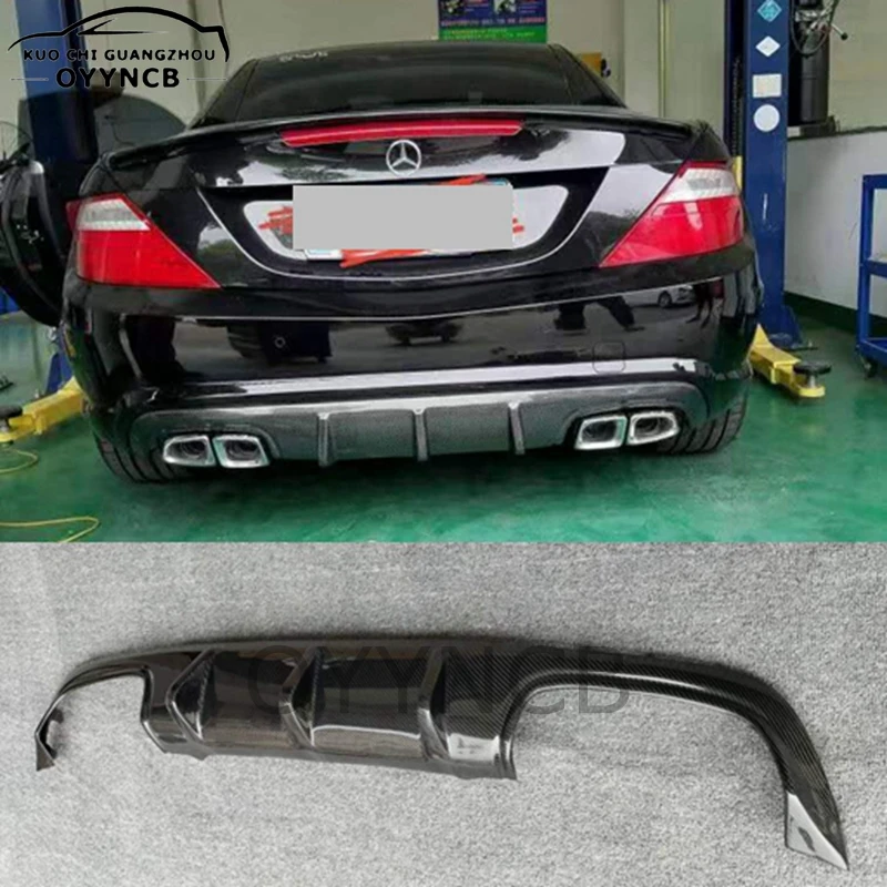 

Carbon Fiber Rear Bumper Lip Spoiler Diffuser Cover For Benz SLK Class R171 R172 SLK200 SLK250 2005-2019 (Only for AMG Version)