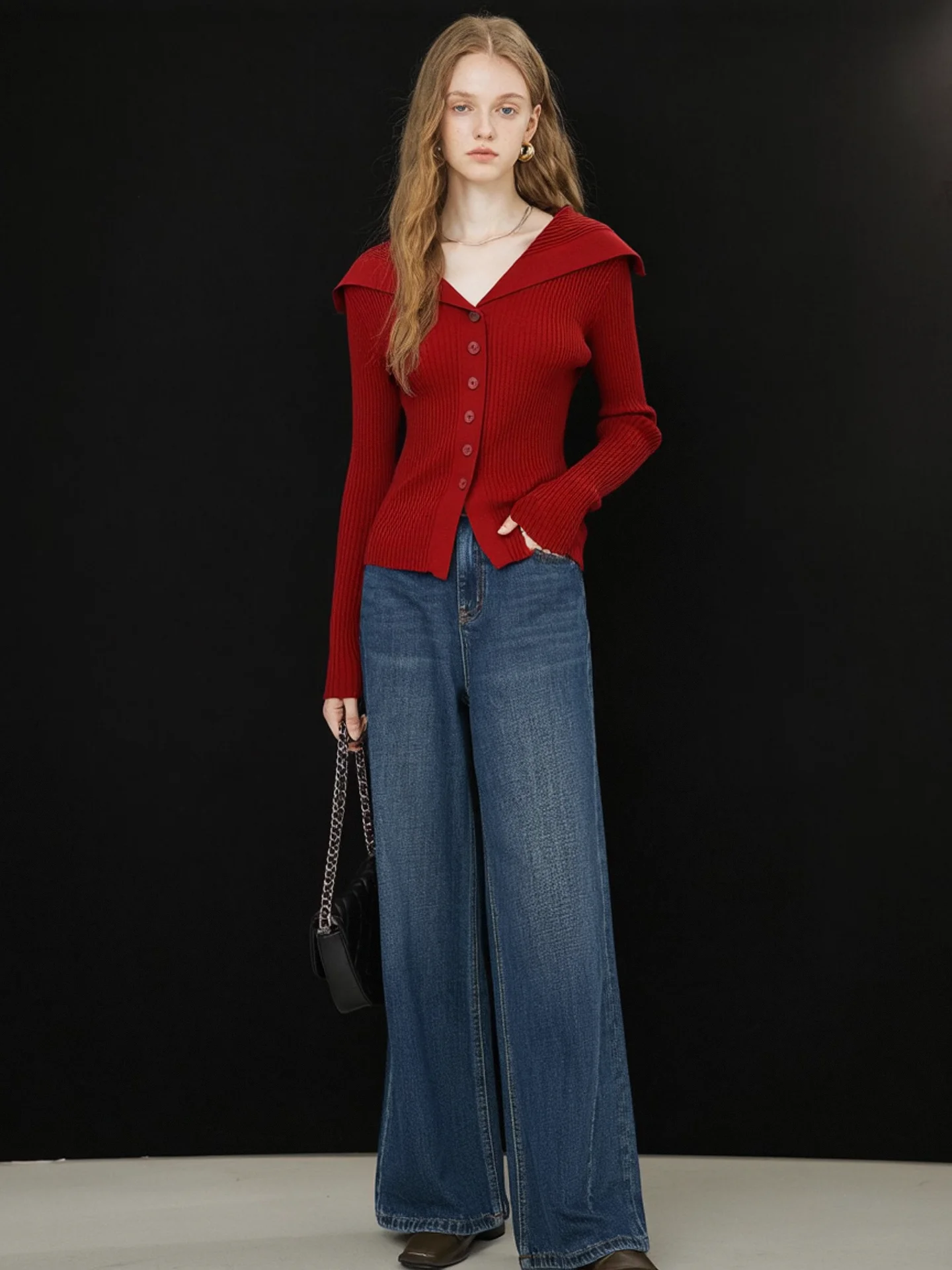 

Женский вязаный кардиган HUAAPPUW, приталенный, однотонный, на пуговицах, с длинными рукавами, осенняя новинка, мягкий, из смесового полиэстера