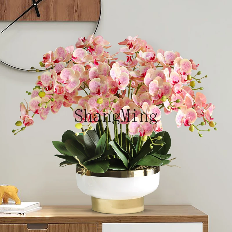 FGgood-looking  Phalaenopsis large high-end living room placed in the entrance light luxury flower ornament decorative