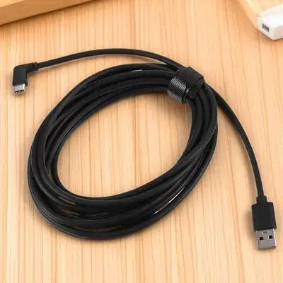 

1 шт. USB-кабель Type-C из ПВХ с луженой медью, для быстрой зарядки и передачи данных, угловой, для телефона и компьютера