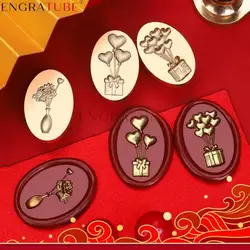 2025 Happy New Year Wax Seaingl Stamp Golden Snake Gift Copper Head Envelope DIY Sealing Party Invitation Scrapbooking
