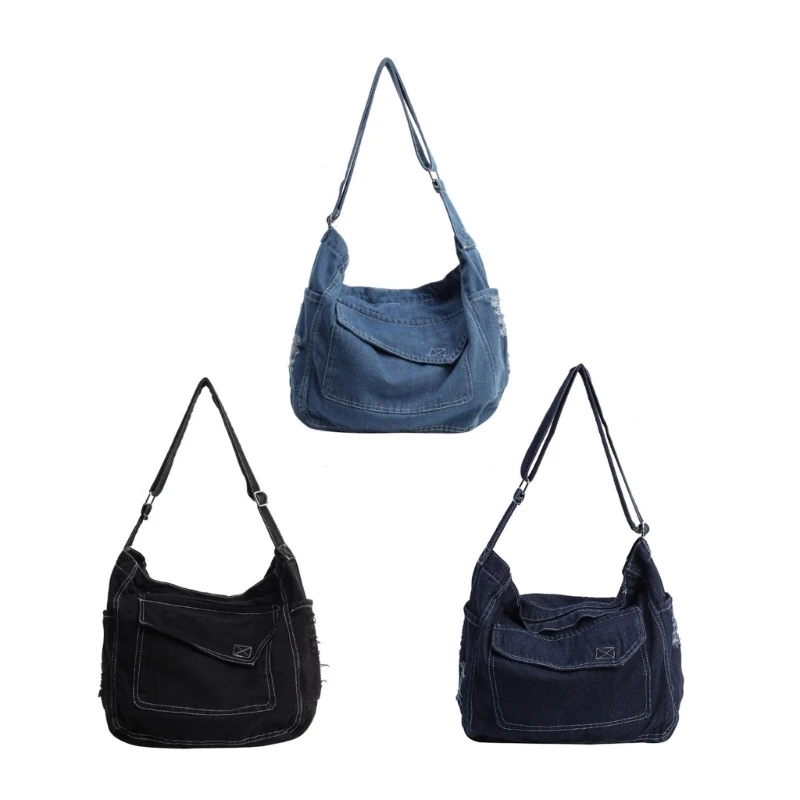 

Denims Shoulder Bag for Women Large Capacity Messengers Bag Casual Crossbody Bag
