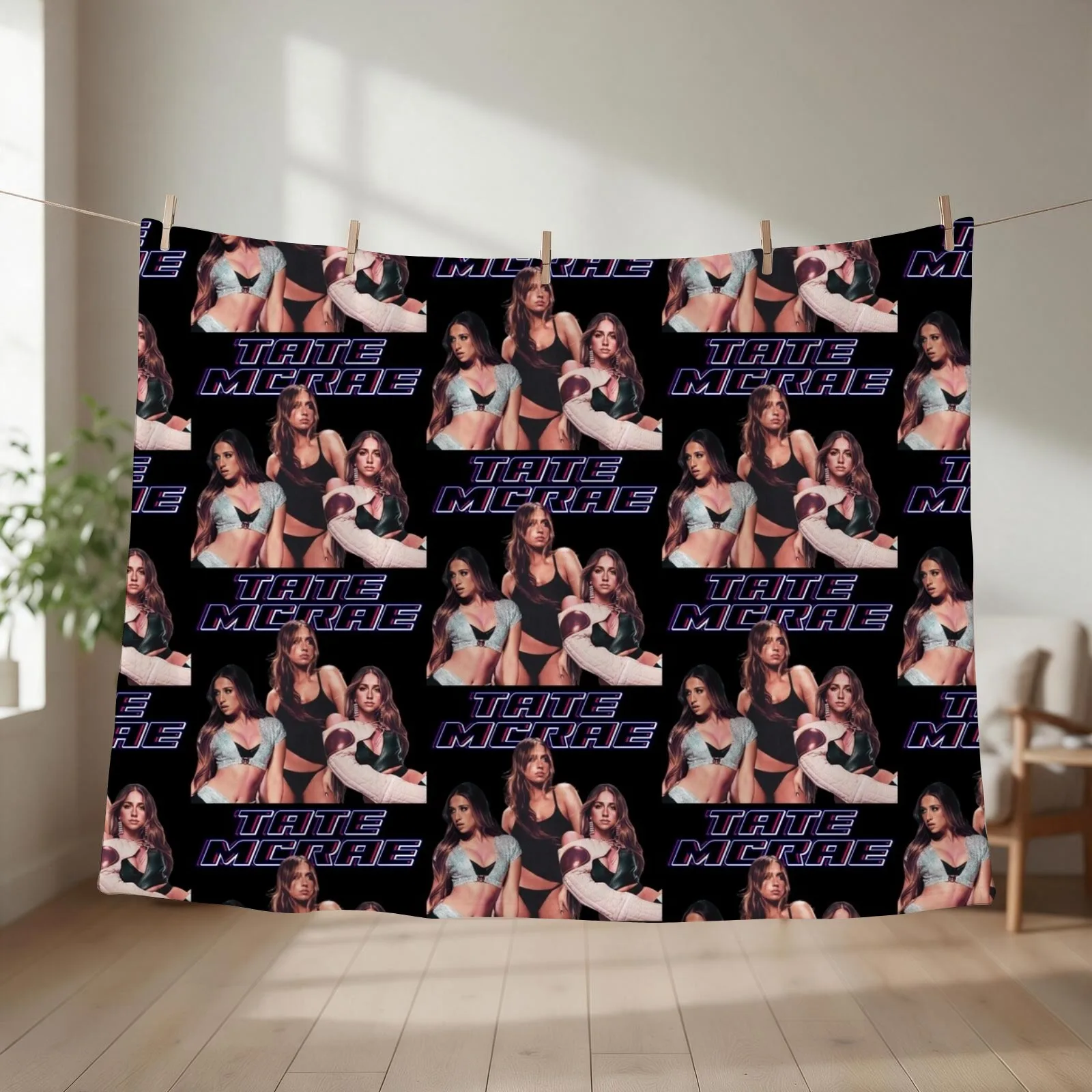Tate McRae V3 - Think Later Tour Throw Blanket couch cozy soft plush fuzzy picnic outdoor blanket