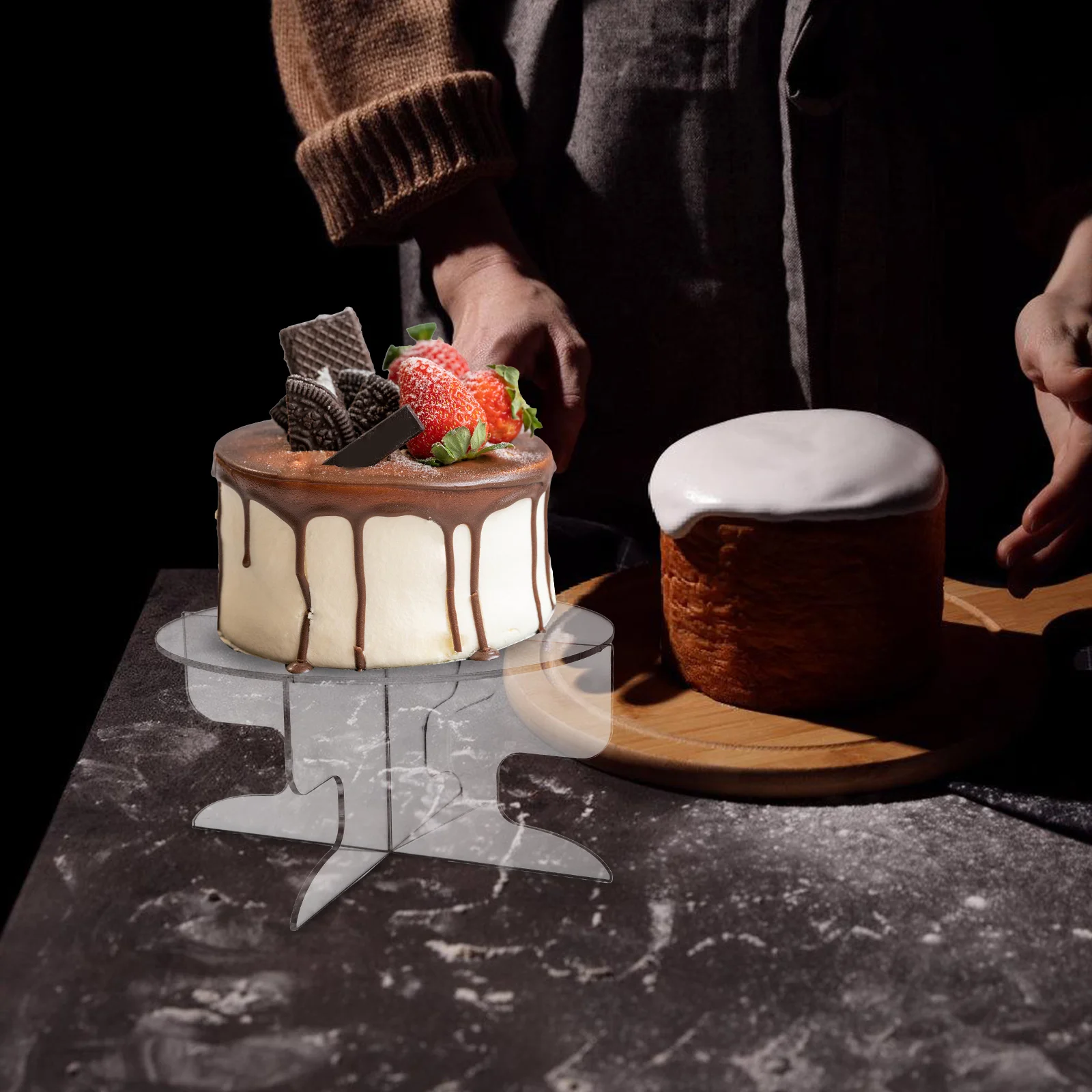 

Подставка для машины для напитков, диспенсер для воды, круглый акриловый держатель для кувшина, многоразовая подставка для торта