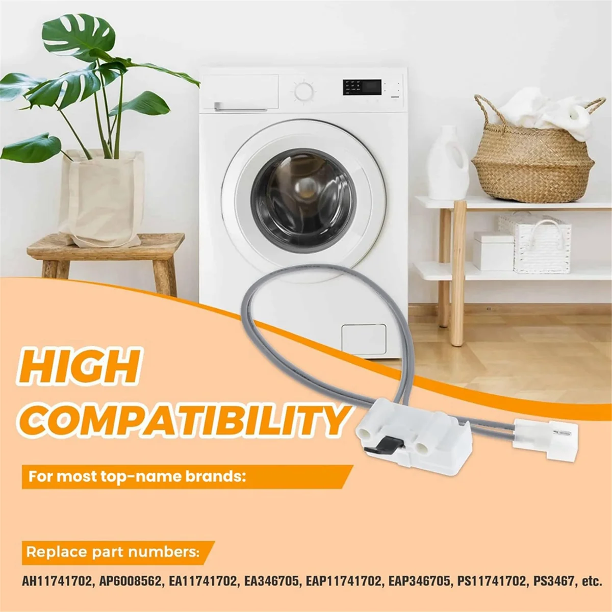 

НОВЫЙ 3406108 Замена дверного переключателя сушильной машины для замены AP2947161, AP6008562, PS11741702, PS346705,