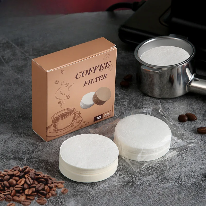 51mm/53mm/58mm Coffee Filter Paper 100Pcs Disposable Home Handle Special Powder Filter Cafe Strainer Paper Coffee Maker Tool