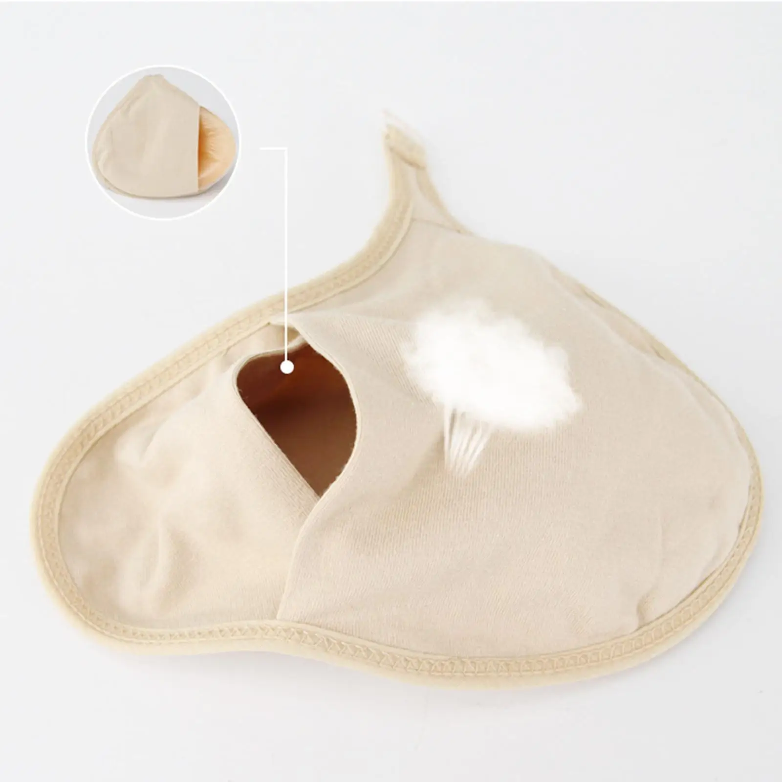Women Silicone Breast Protective Pocket Fake Breast Cotton Cover Hook Up Style for Mastectomy Prosthesis Bra Insert Soft