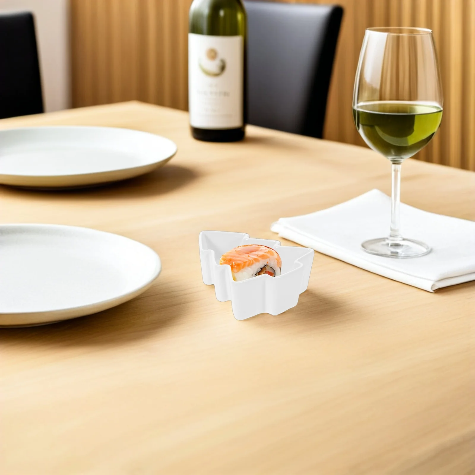 2 قطعة شجرة عيد الميلاد السيراميك صينية للوجبات الخفيفة عطلة طبق تقديم الحلوى احتفالي طبق الجدول صينية عيد الميلاد أطباق حلوى #4