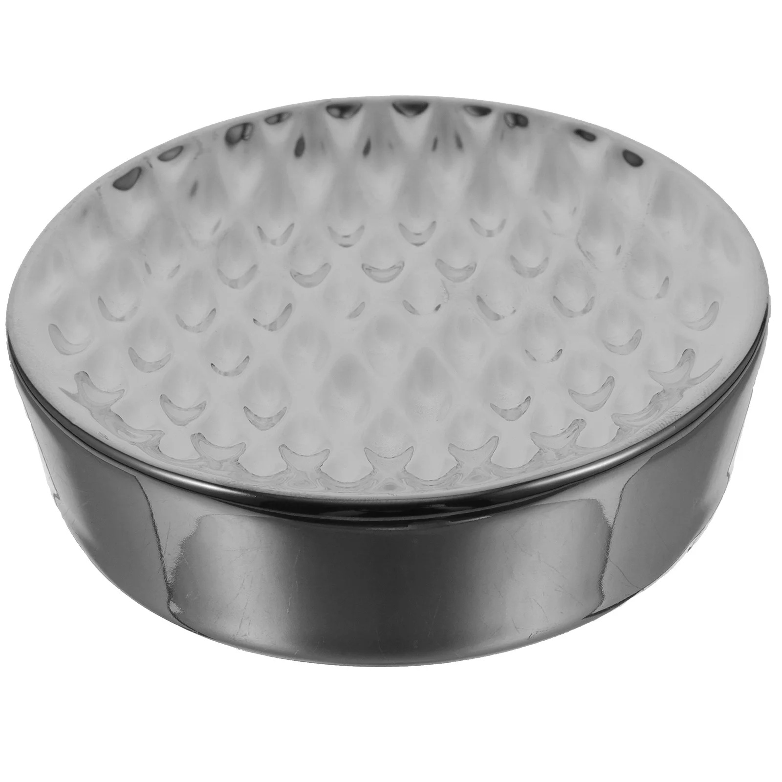 

Gold Plated Ceramic Soap Holder Bathroom Soap Dish Decorative Grid Design Vanity Countertop Storage Tray