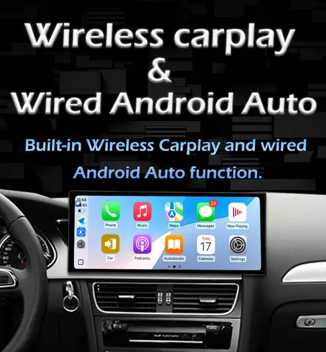 Imagen 2 del producto Carplay para Audi Q3 2013 2014 2015 2016 2017 2018 reproductor Multimedia de vídeo para coche Android 14 sistema inteligente WIFI Bluetooth unidad principal