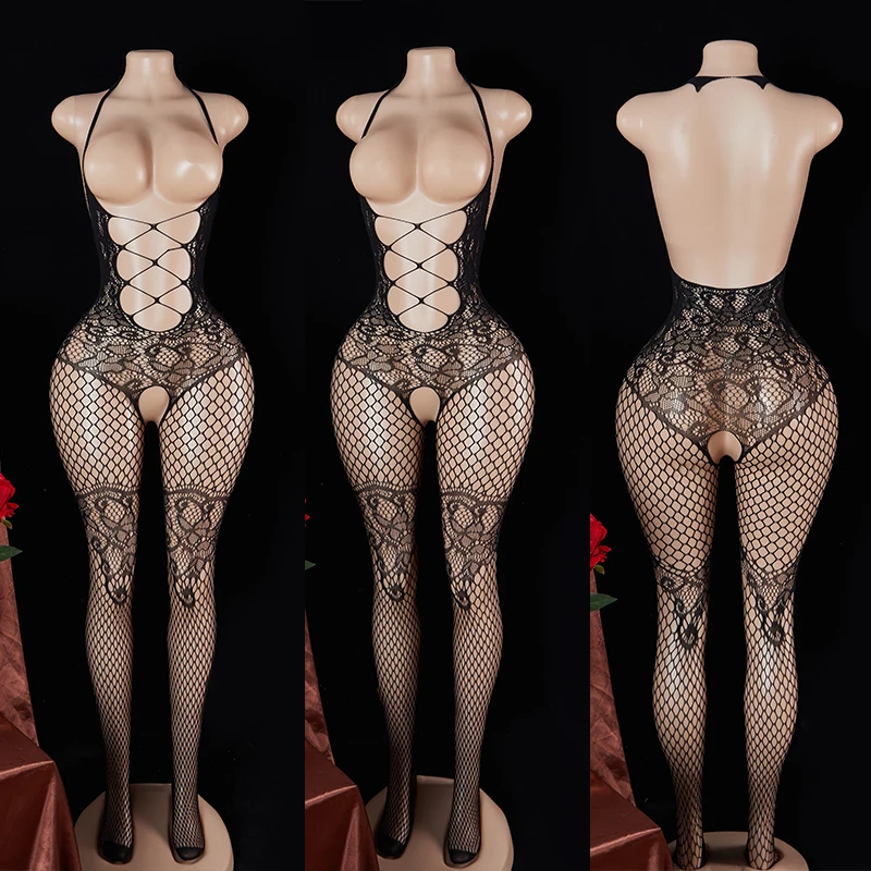 

Порно с вырезами, женские чулки для тела, прозрачные эротические костюмы, полая сетка, экзотическое сексуальное женское белье, открытый бюстгальтер с открытой спиной, боди