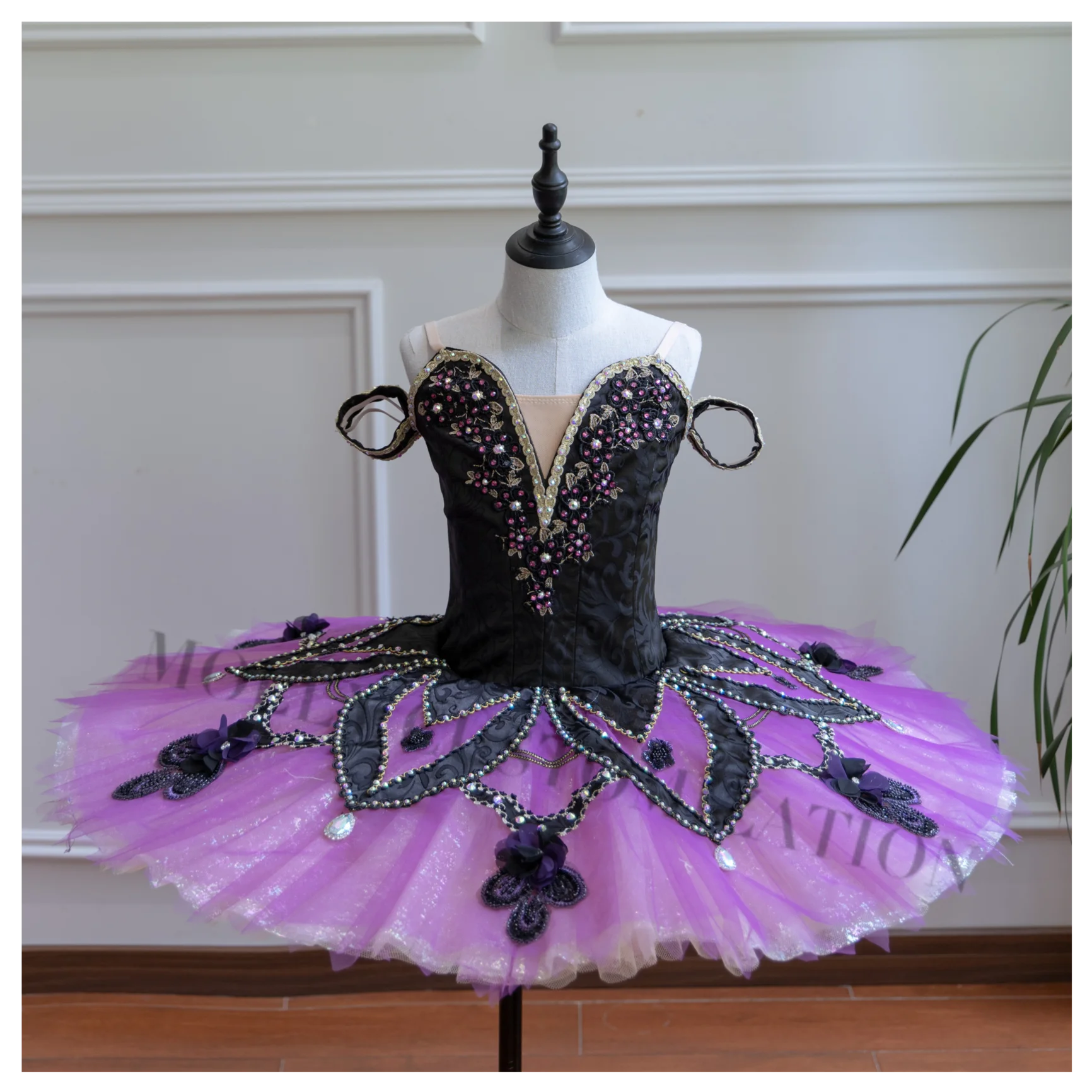 2024 New Customized Lilac Venice Carnival Ballet TUTU Professional Competition Performance Costumes for Adults and Children