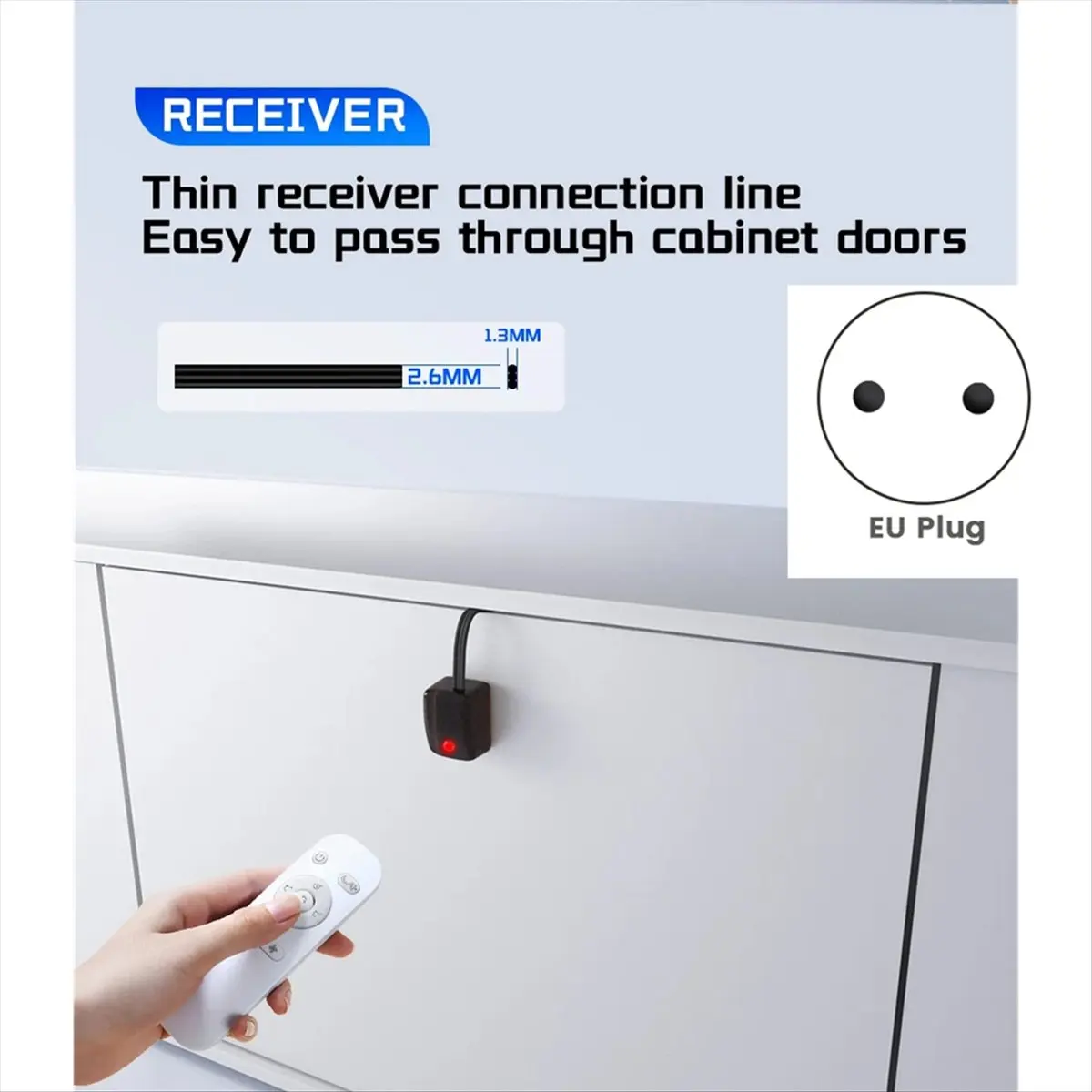 Wireless IR Extender Infrared Repeater Compatible with Remote Control of Multiple Devices Home Appliances EU Plug