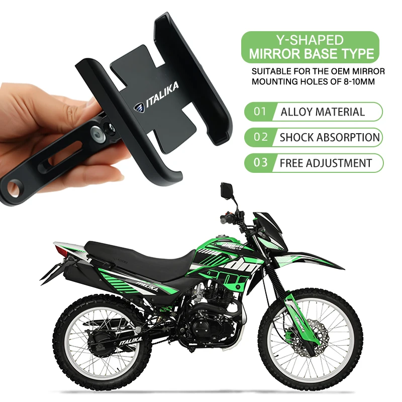 Soporte de manillar de aleación CNC para motocicleta, soporte de navegación GPS para teléfono móvil para ITALIKA XS125 XS150 WS150 GS DS150 GTS175 WS175