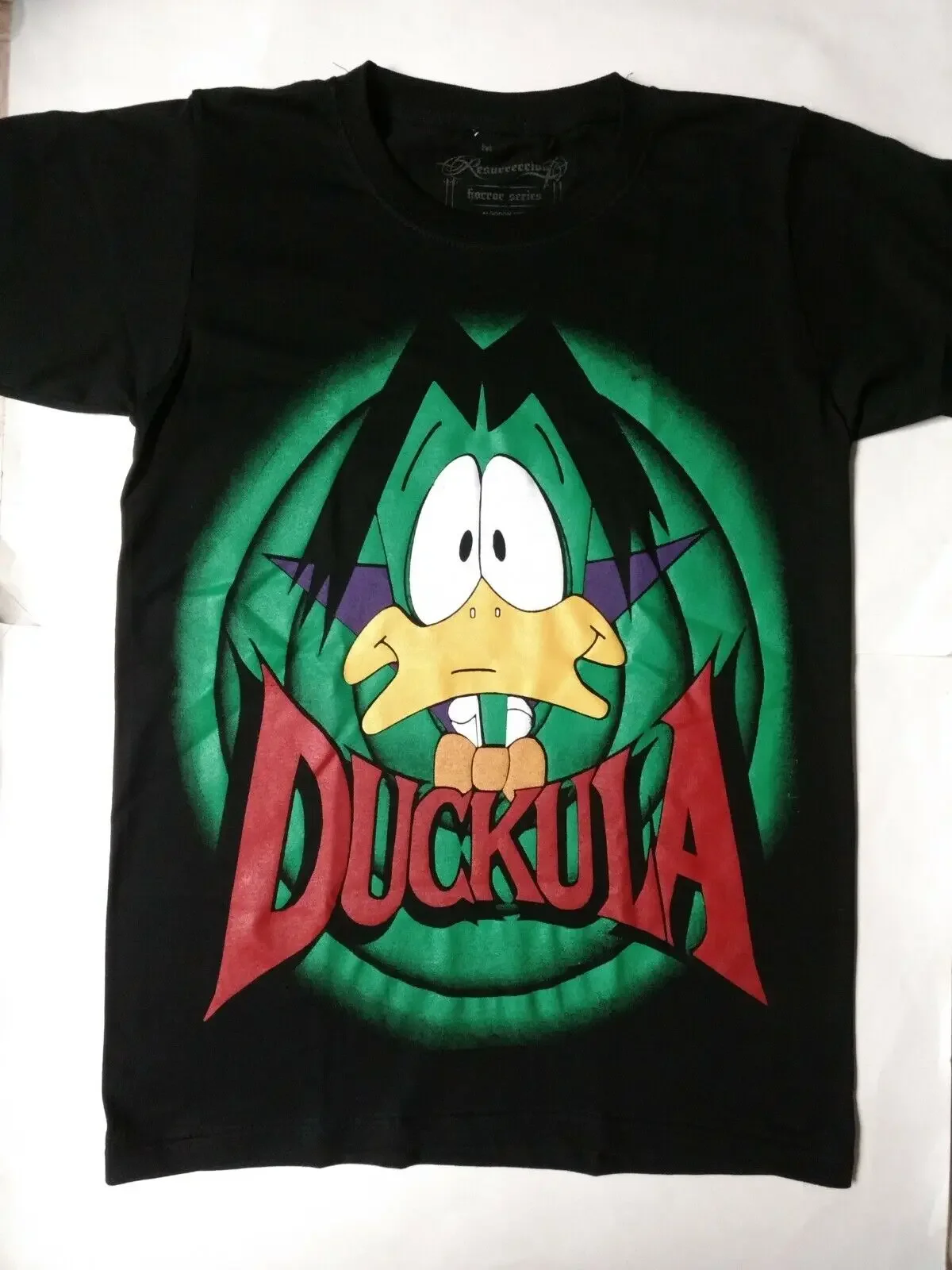 COUNT DUCKULA T-Shirt Duck Vampire Cartoon Dracula Horror Halloween Bat Quacula