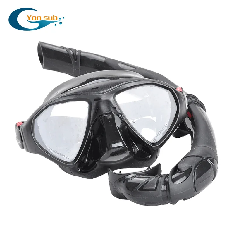 Adults Professional Scuba Adjustable WaterProof Silicone Beach Diving Masks Anti-Fog Snorkeling Mask Set With Dry Tube Glasses