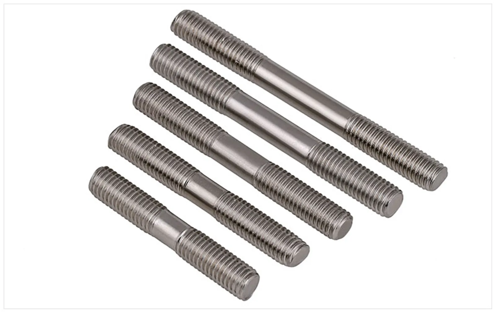 10-25PCS M6 de aço inoxidável dupla extremidade rosca parafuso sem cabeça Studs parafuso dupla rosca barra Stud Rod M6x25/30/35/40/45/50-200mm