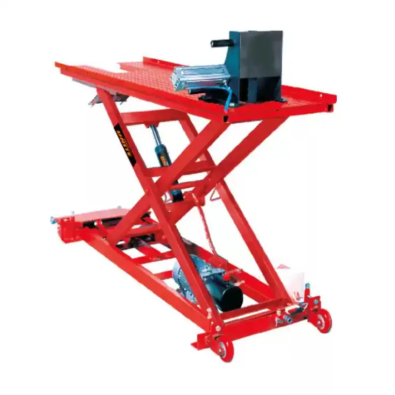 300kg Hydraulic Motorcycle Lifter Lifting Table Bike Repair Lift Stand Portable Garage Tool​