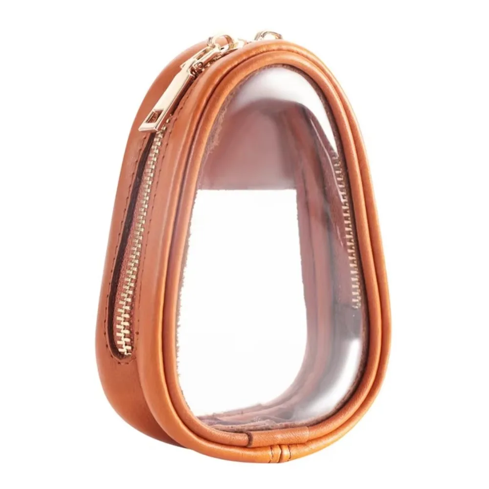 

Leather Material Portable Jewelry Bag Transparent Design Retro Style Jewelry Organizer Bag Organizer Function Portable Size