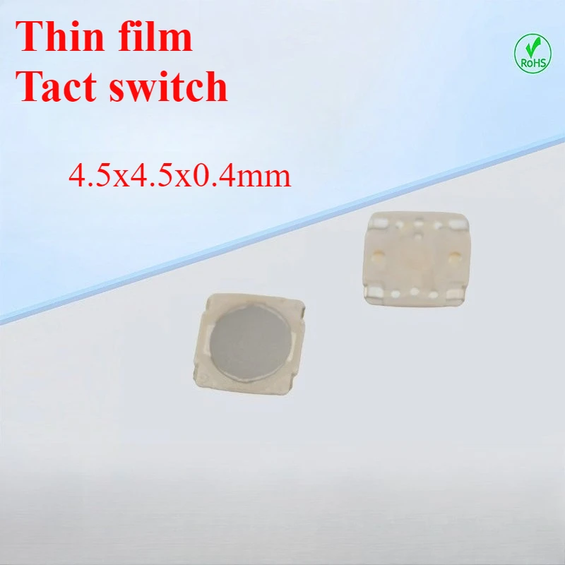 100Pcs/Lot Sheet Switch 4.5x4.5x0.4mm Touch Button SMD-4 Electronic Products Mini Button Switch