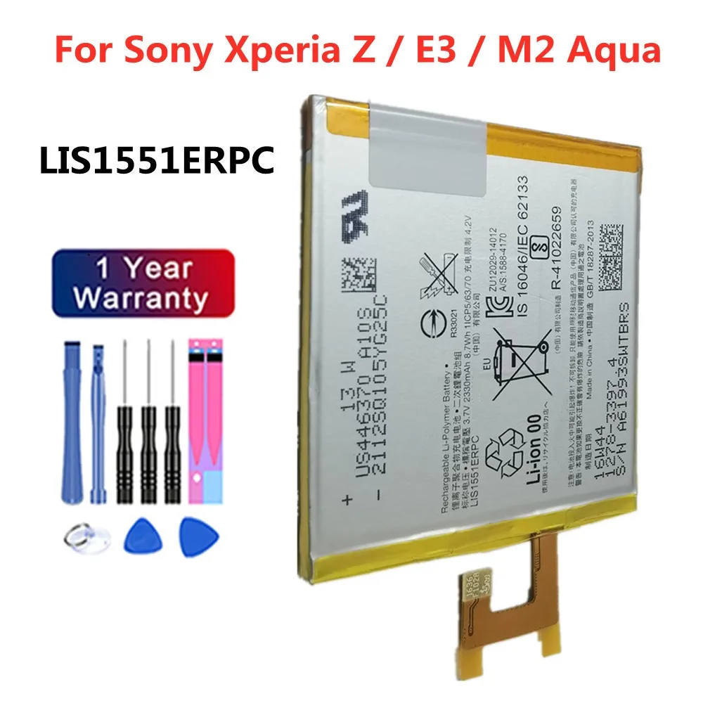 LIS1551ERPC LIS1502ERPC แบตเตอรี่โทรศัพท์คุณภาพสูงสำหรับ Sony Xperia z/E3/M2 Aqua S50H L36H L36i S39H SO-02E แบตเตอรี่โทรศัพท์