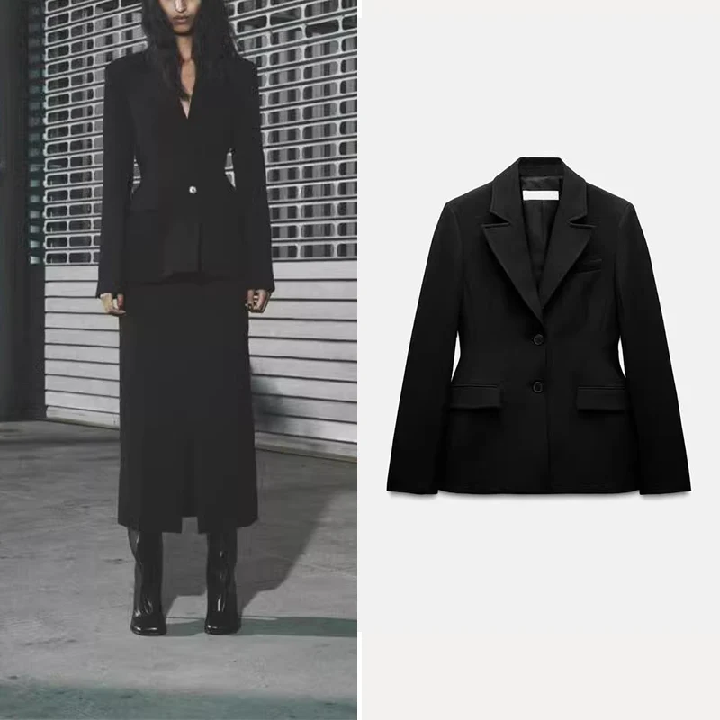 

Облегающий женский костюм с подкладкой на талии, зимний модный женский костюм Jaet Ele Sle Long Sve Regular Length