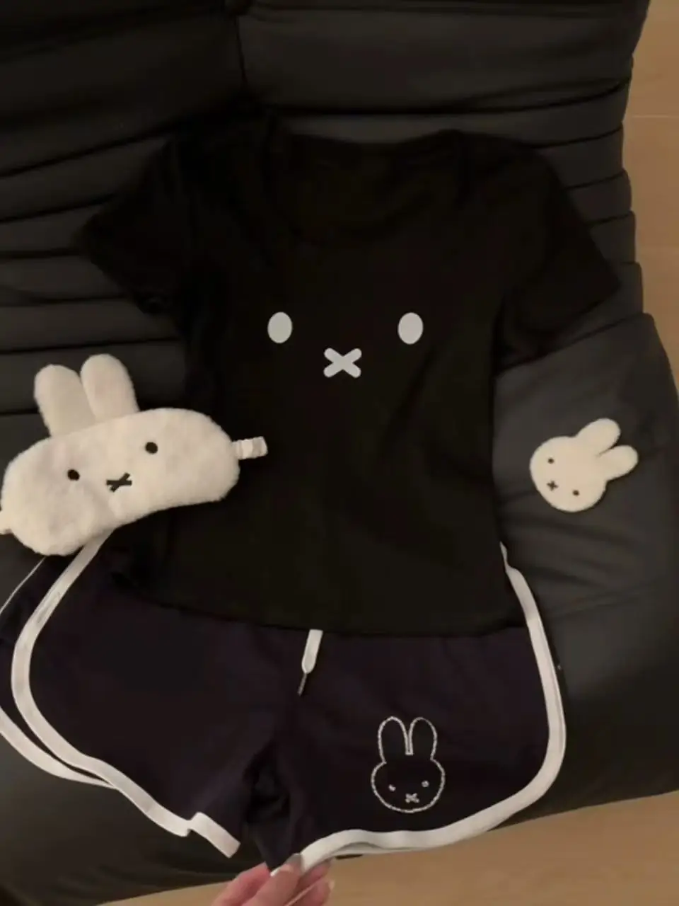 Lovely Sweet Miffy Can Be Worn Outside Round Collar Pajamas Woman Summer Senior Sense Soft Sister Student Dormitory Foreign Suit view 6