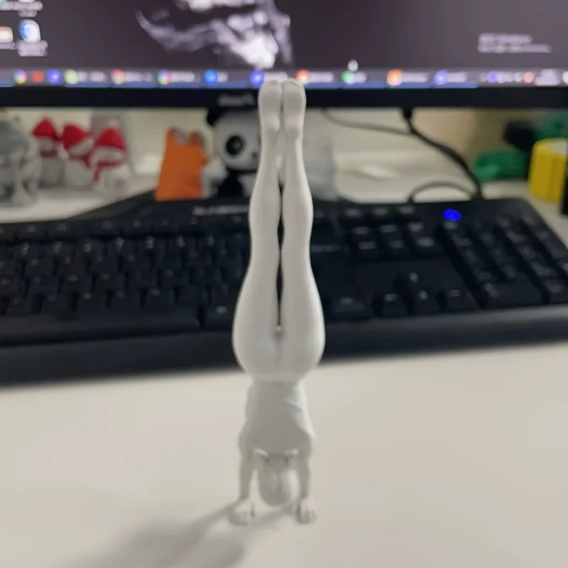 3D Printed Inverted Sports Dance Figure Sculpture Creative Ballet Girl Street Dance Art Ornament Home Room Aesthetic Decor
