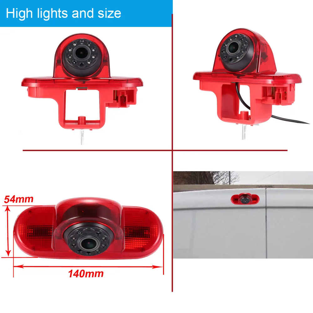 Brake light Car reverse camera for Opel Vivaro Renault Trafic Nissan Primastar Diesel Petrol Chassis Bus