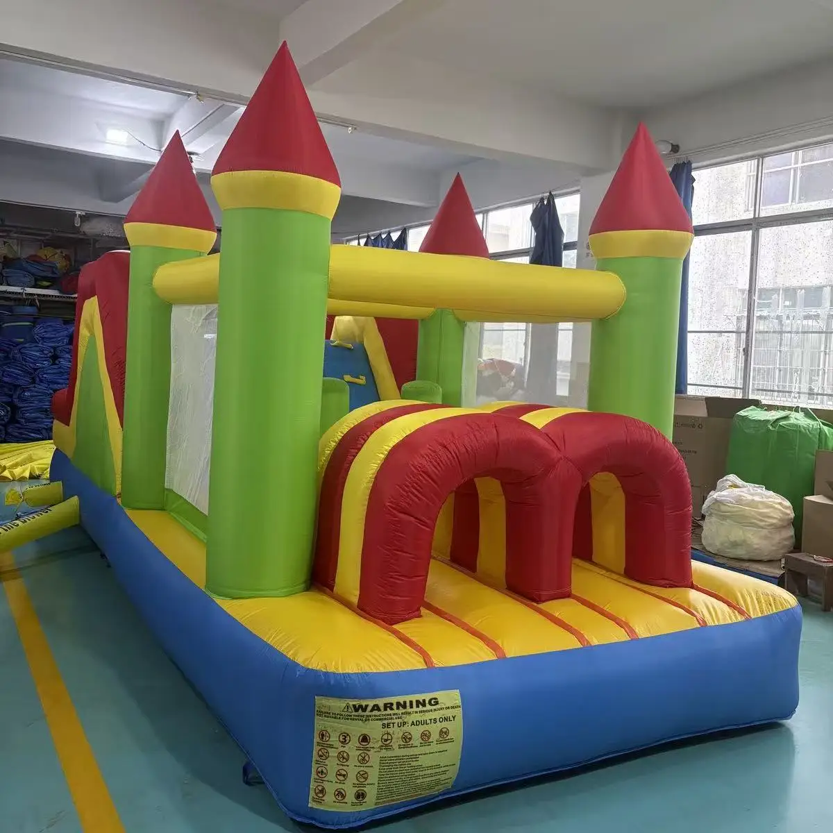 Mini inflatable obstacle animal bounce house for kids pvc mix oxford material jumping castle outdoor fun play toys for home use