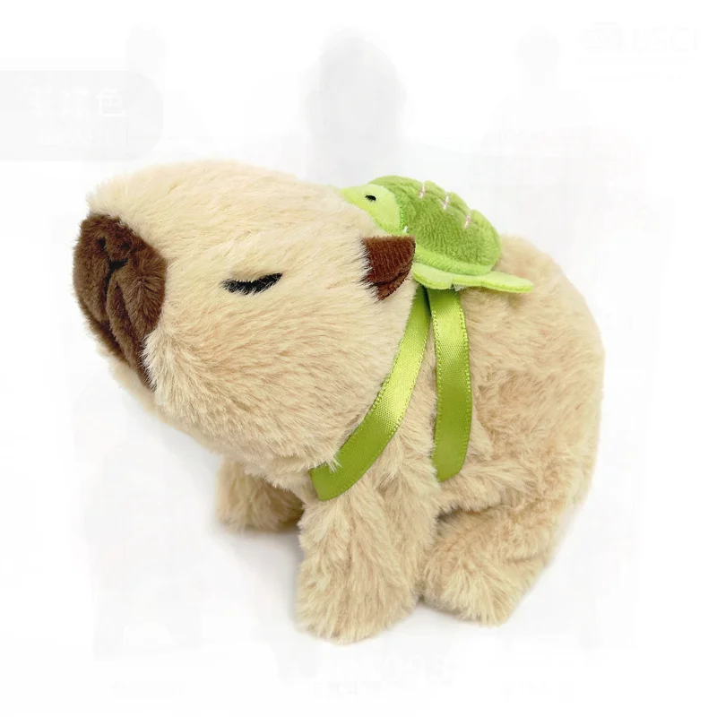 Poupée électrique en peluche Kapi Bala, jouet électronique pour animaux de compagnie, marche et aboiement, interactif, doux, Design tortue marron/jaune