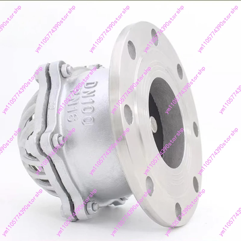 DN100 304‑Stainless‑Steel Flange‑Foot‑ Water‑Suction‑Check‑ H42W‑Type One‑Way‑Non‑Return