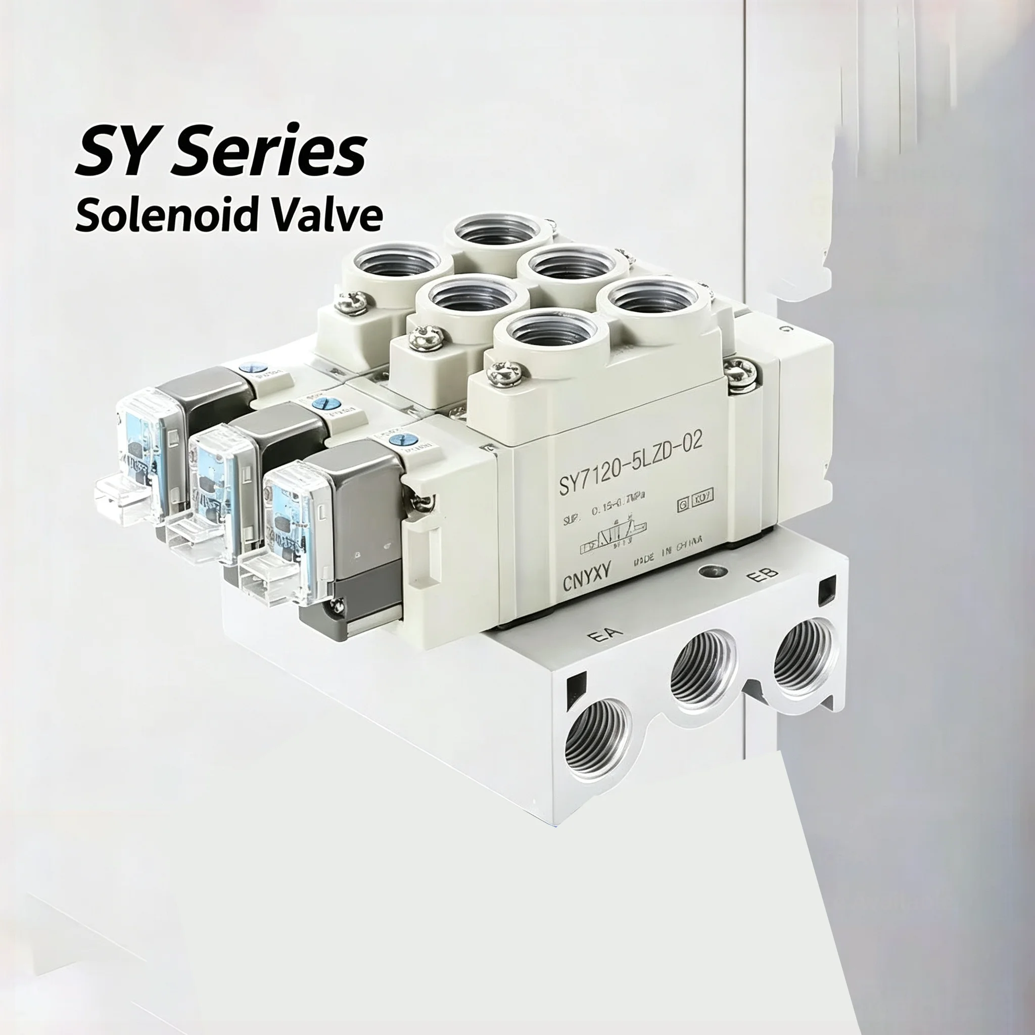 SY5220 Multi-way Combination Manifold Original Replacement Solenoid Valve Control SY5220-5LZD-01 SY5220-6LZD-01 Manifold