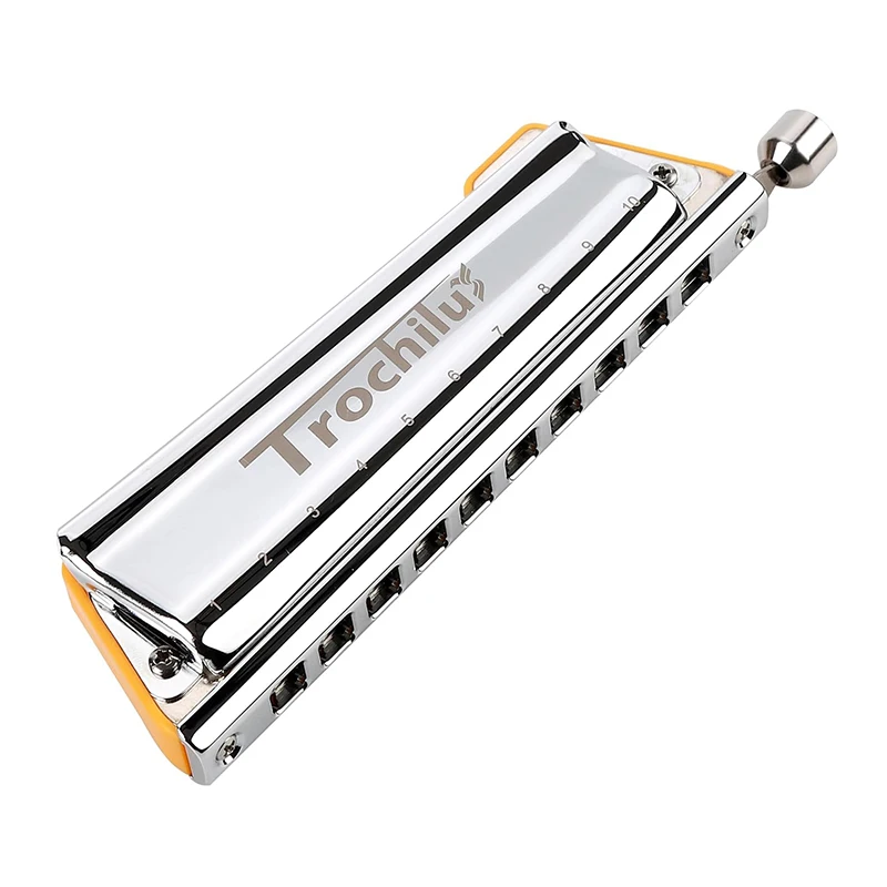 

JDR Chromatic Trochilus Harmonica Chromatic Tuning 10 Holes Armonica Valveless Harp Key of C LF Mouth Organ Musical Instrumentos