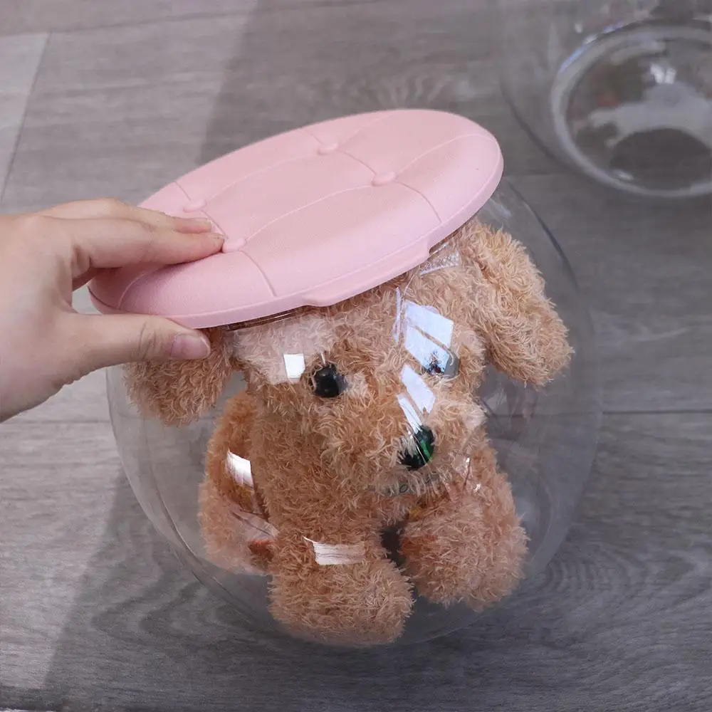 

Furniture Transparent Storage Box Stool Portable Creative Plastic Round Stool Multipurpose Children Storage Bench Living Room