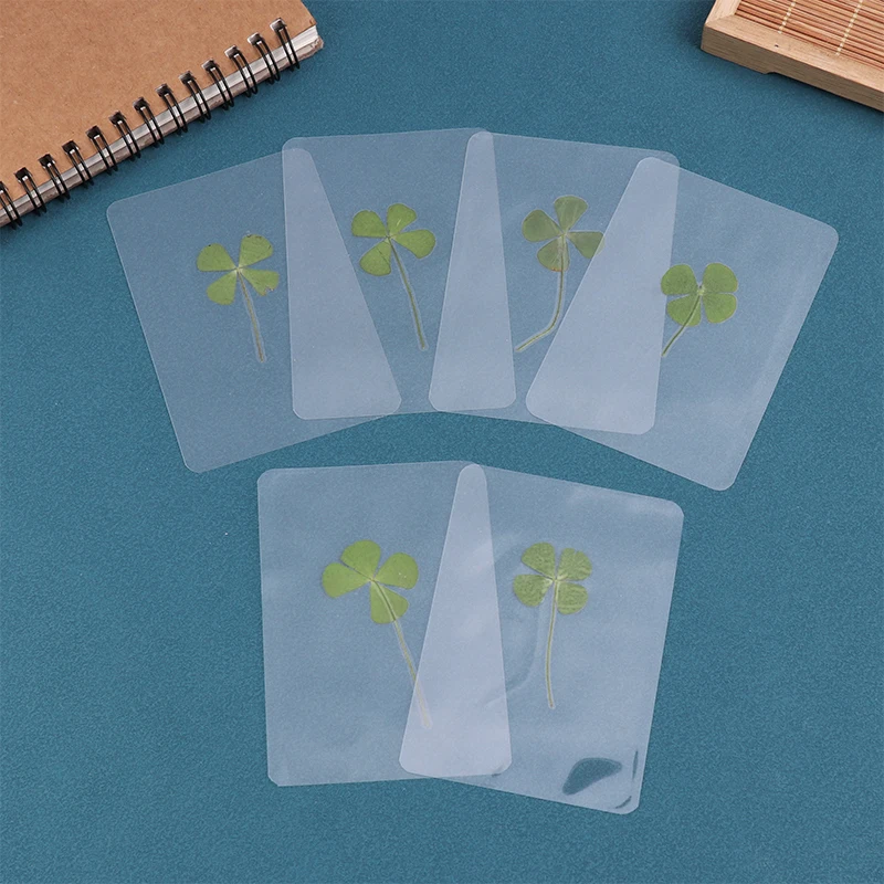 Luck Clover Postcards Transparent Wishing Cards Ideal For Bookmarks Decorations Gift For DIY Jewelry Making Art Craft