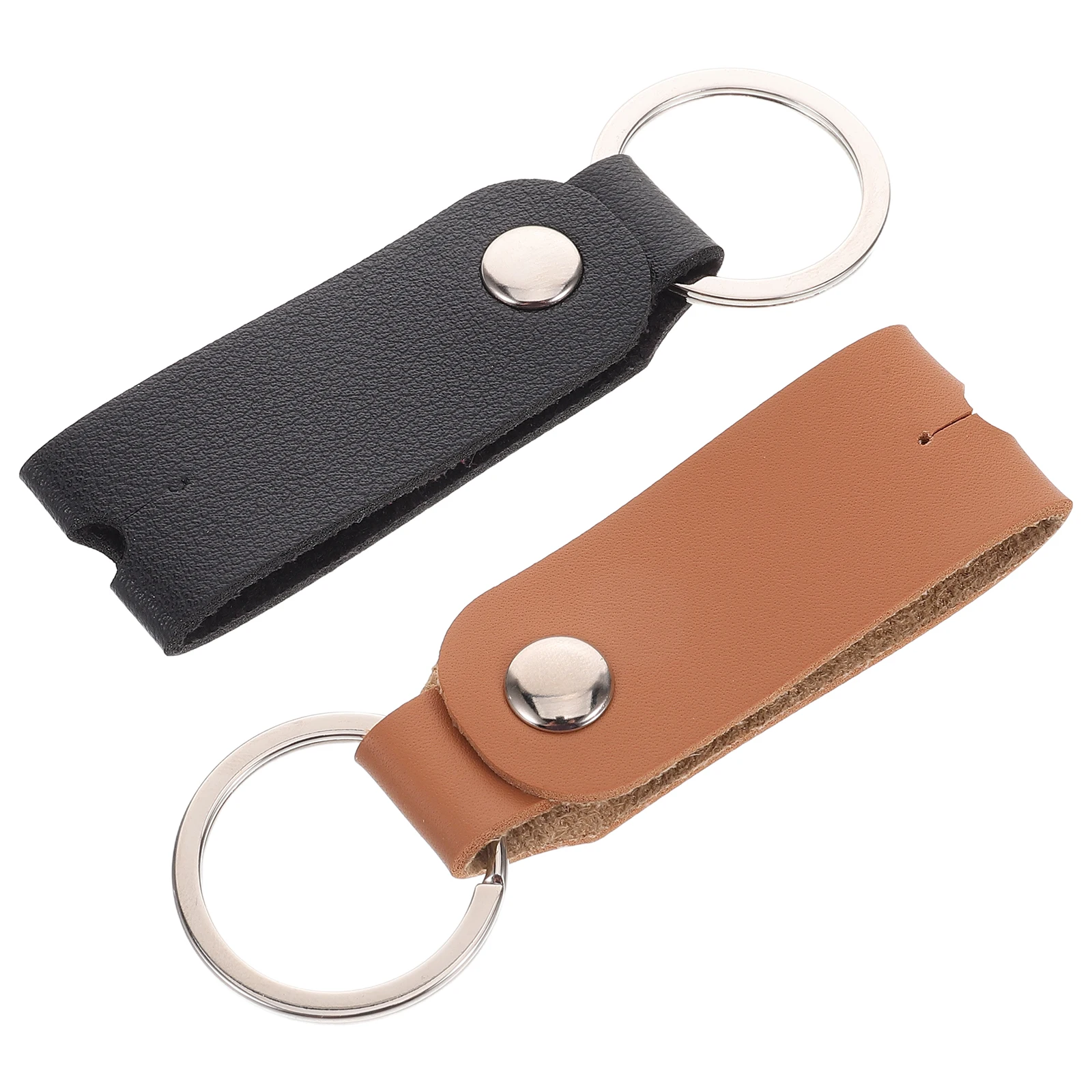 

2pcs Pu Key Sleeve Brown Black Key Protector Snare Accessories Compact Drum Wrench Keychain Durable Easy Clean