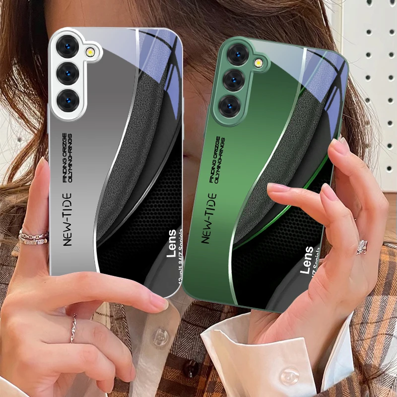 Minimalist sci-fi style For Samsung S26 S25 Edge S25Ultra S8 9 S10 20 U ltra S21 Pro 22 Plus S23 FE S24 Ultra Glass Phone Case view 3