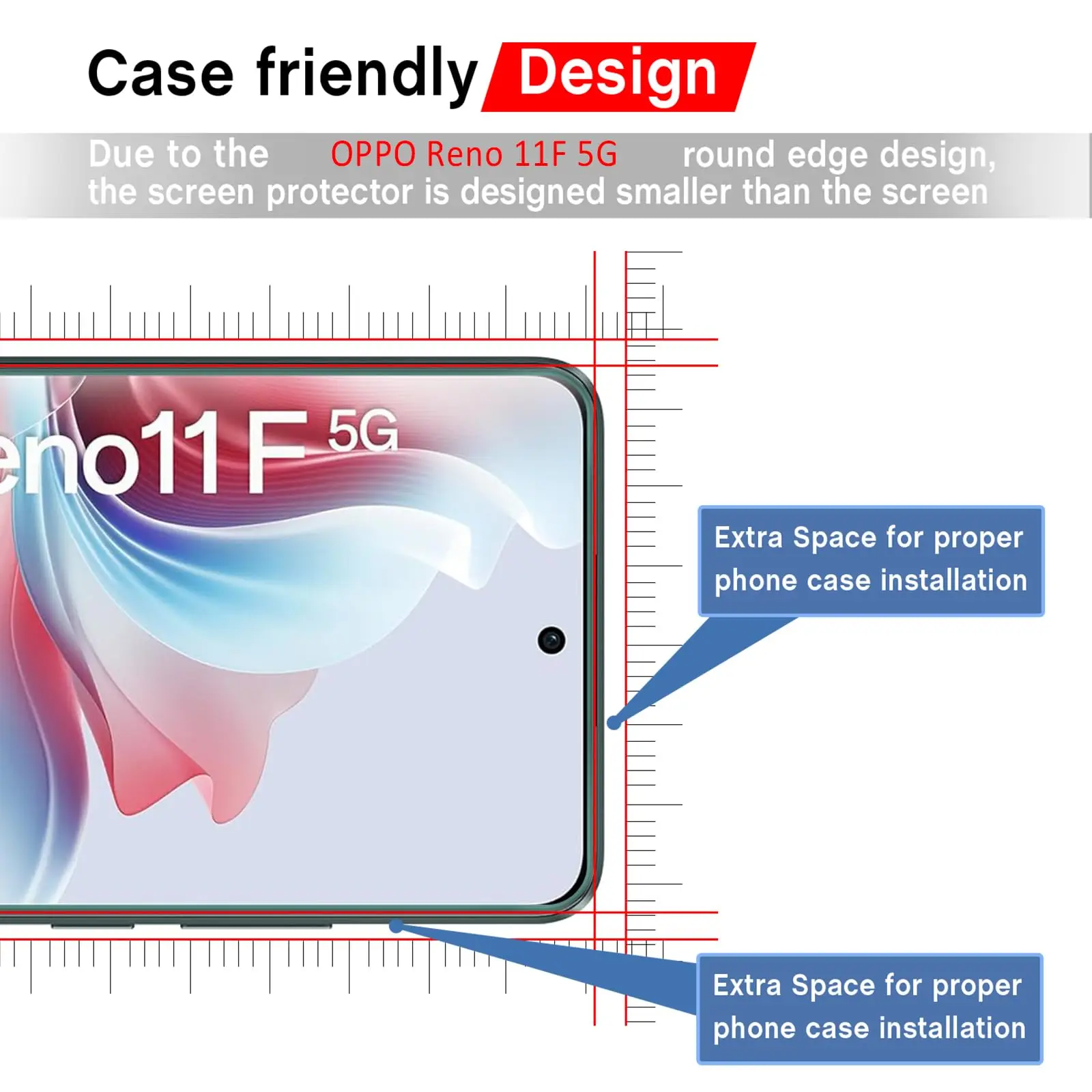 For OPPO Reno11 F 6.7 inch Screen Protector Tempered Glass Crystal Mica 9H Protective HD Clear Transparent Anti Scratch