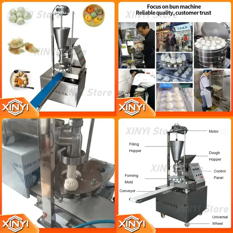 for High Efficiency Mochi Maker Rice Cake Mixer Siopao Making Machine Pineapple Bun Maker for Business Use