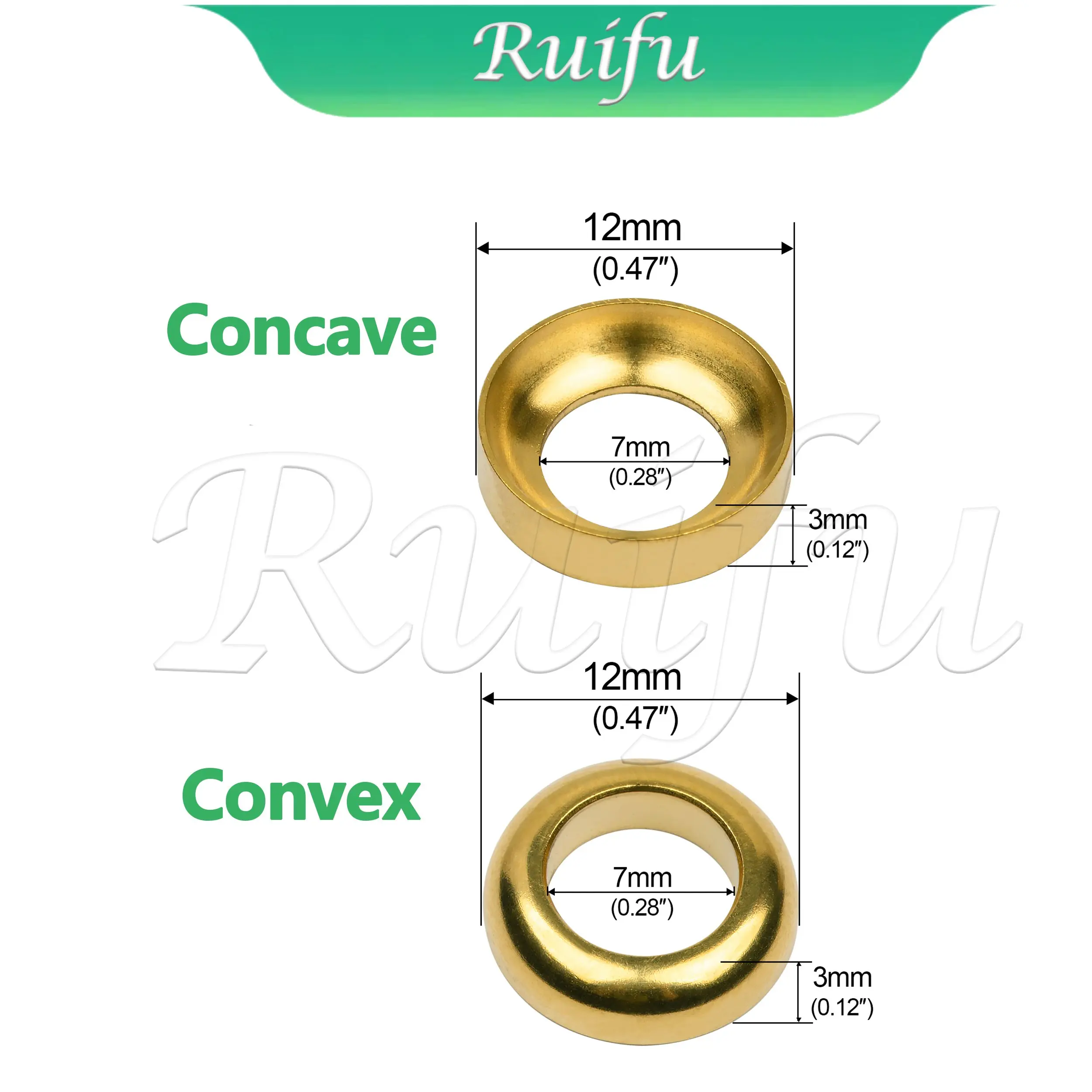 Ruifu Titanium Washers 6/12PCS  M6 Concave Caliper for Mountain BMX Bicycle Disc Brake