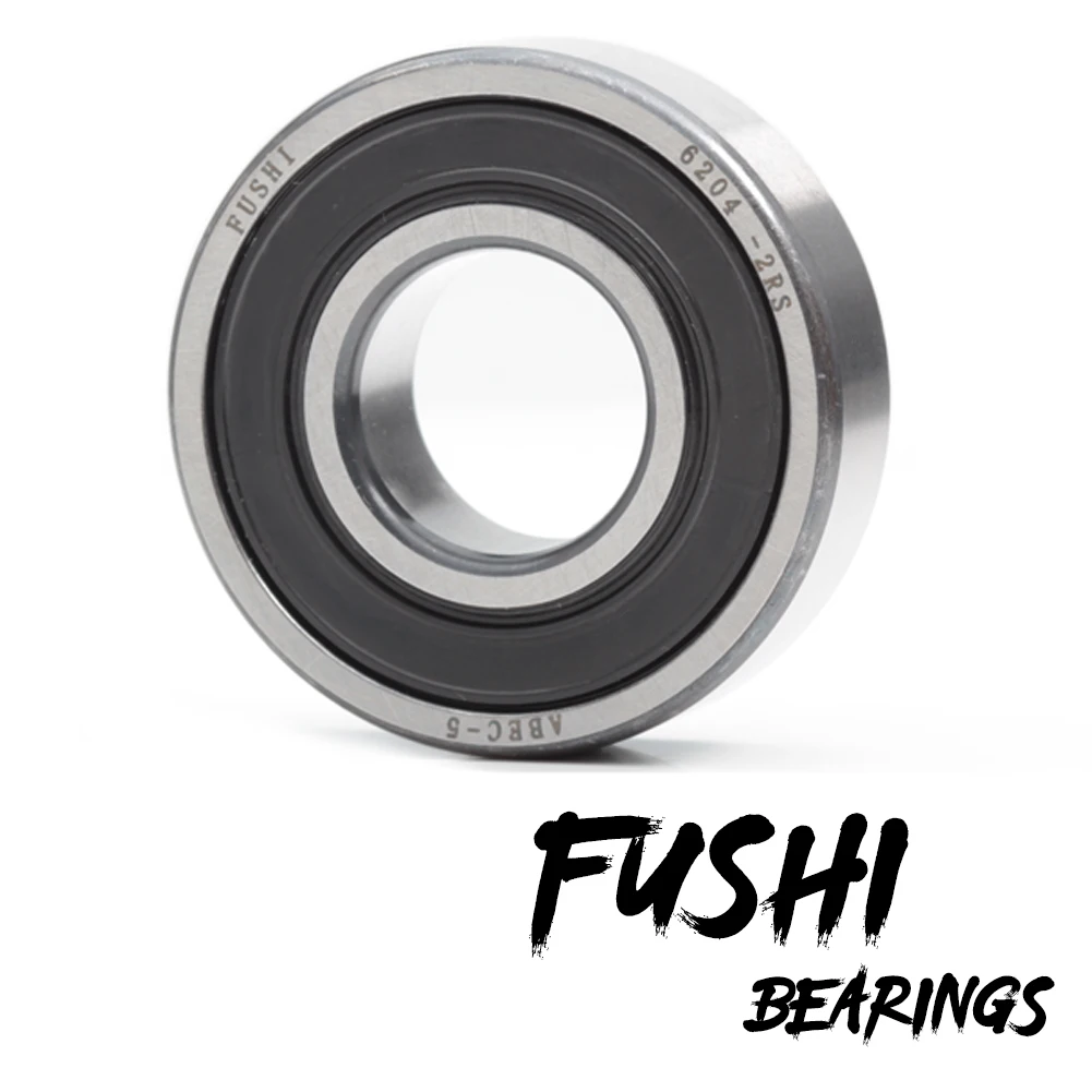 6204-2RS Ball Bearing 20*47*14 mm 2Pcs Double Rubber Seal  ABEC-5 Pre-Lubricated Ball Bearings 6204RS