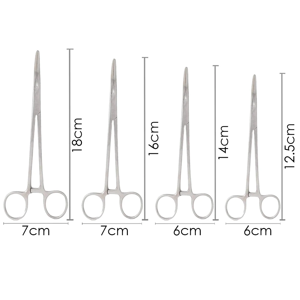 1-2 قطعة كماشة الصيد هوك النازع الأسماك التحكم Unhooking المعدات مزيل طرف منحني القطاعة الجراحية قفل كليب أداة #6