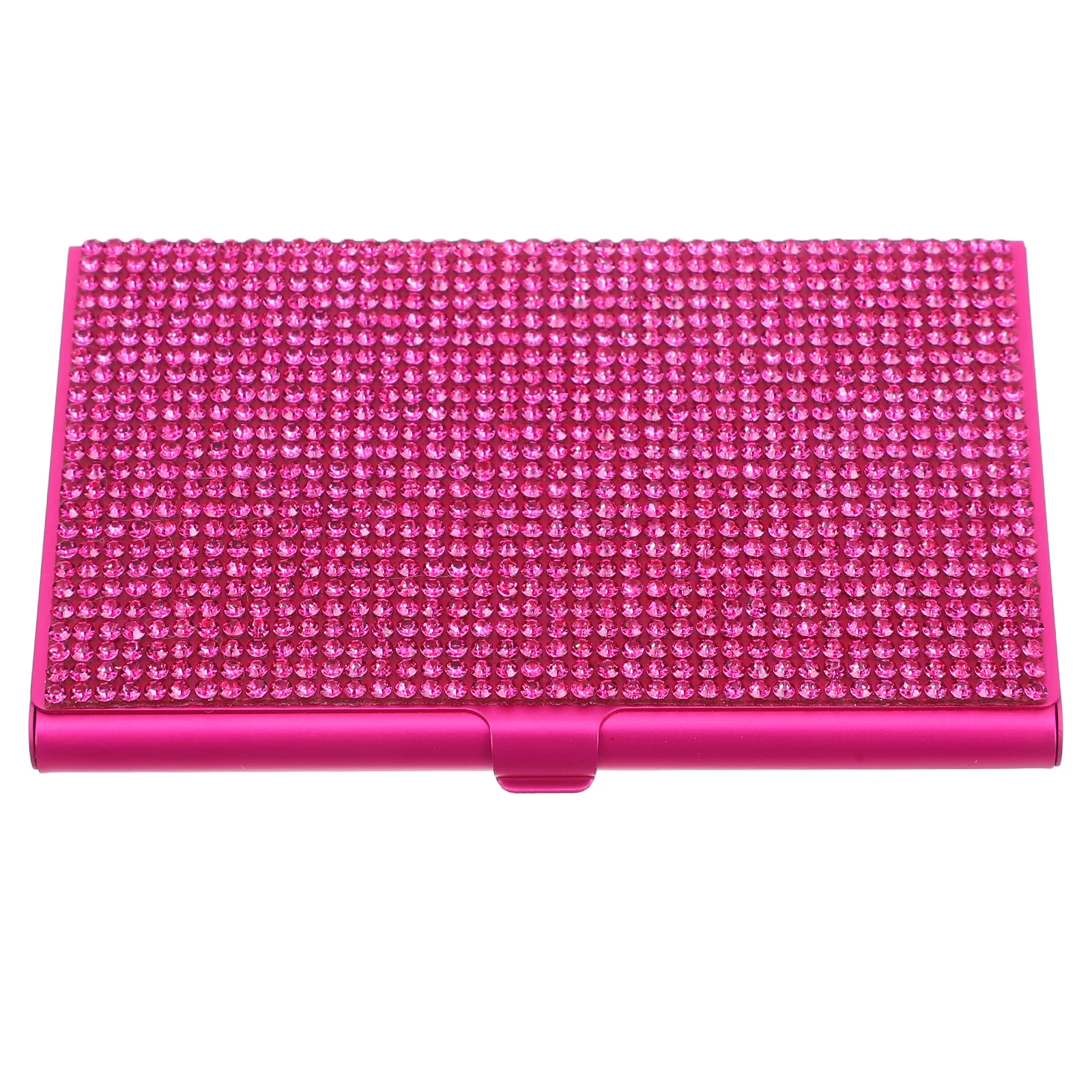 

Bling Rhinestone Metal Business Card Holder Aluminum Alloy Case for Women Men Credit Card Organizer Pocket Size Business Gifts