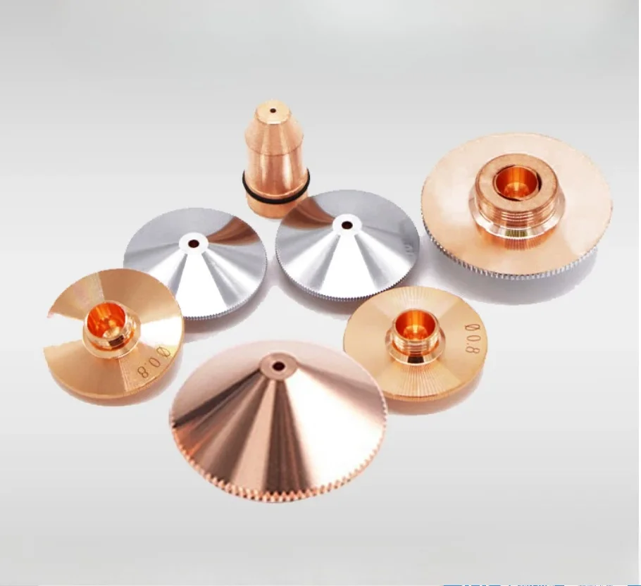 0.8-2 Orifice Laser Cutting Nozzle D32 Standard Copper Nozzle Single- or Double-Layer for High-Speed Red Copper Cutting Machines