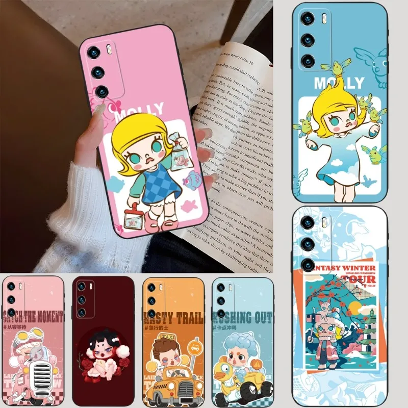 Molly DIMOO Cute Girl Phone Case For Huawei P40Pro P30 P50 P20 P10 P9 Pro Plus P8 P7 Psmart Z 2022 Nova 8 8I 8PRO 8SE Back Coque