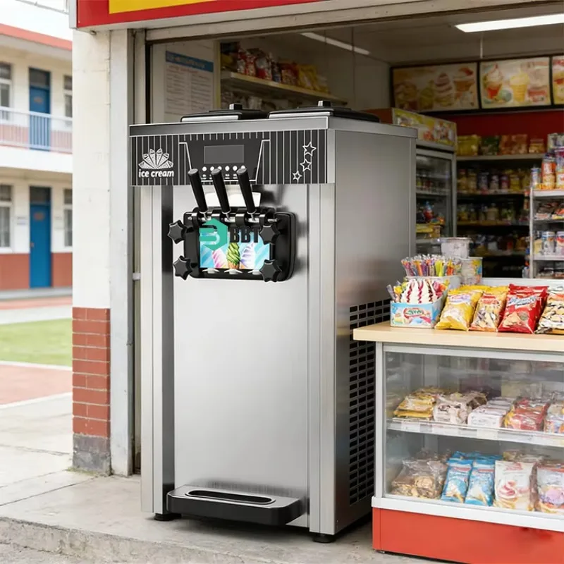 Table Top Ice Cream Producing Unit Smart Control Panel Stable Performance For Milk Tea Shop Street Stall Business Project