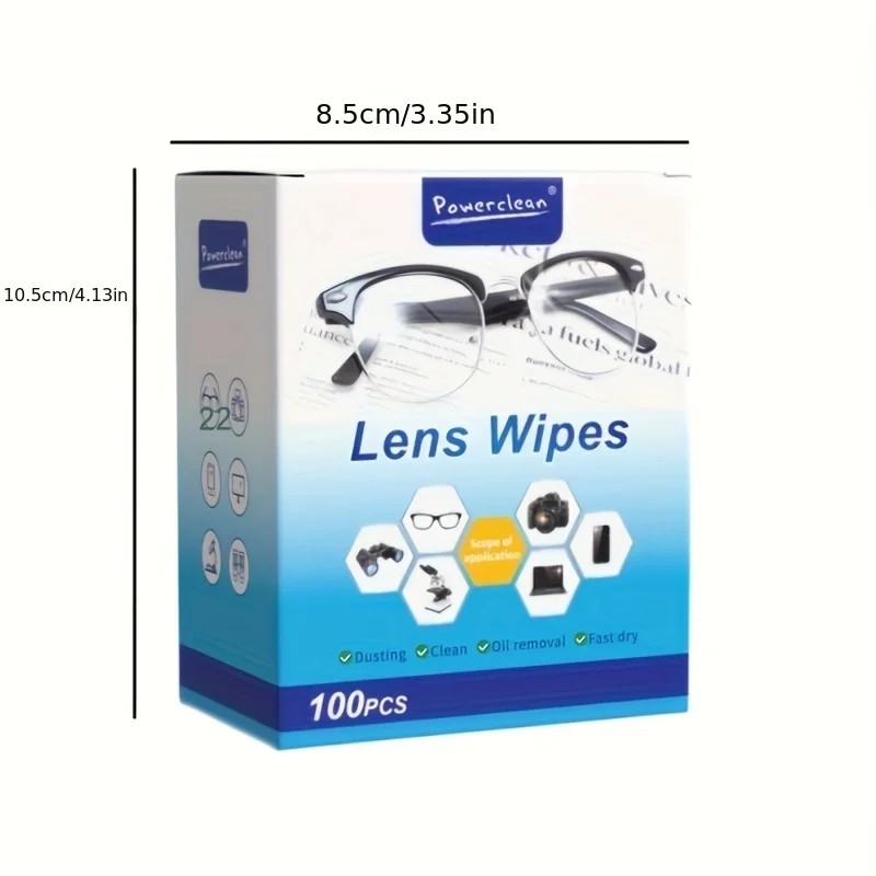 100 قطعة مناديل النظارات المضادة للضباب - مثالية للحالات الرطبة، رؤية واضحة مضمونة #2