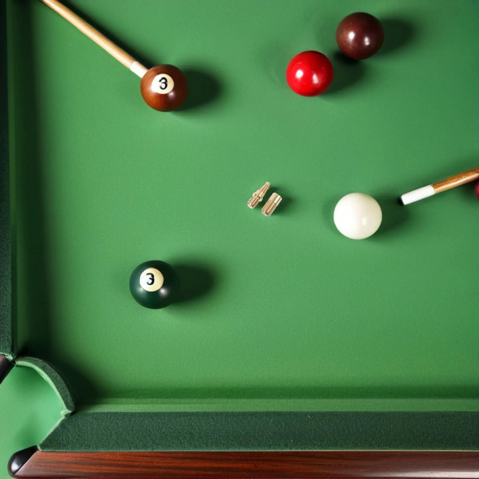 

3 Sets Pool Cue Extension Screws Copper Joint Connecting Hardware for Home Club Public Billiard Rooms Pool Cue Extension Screws