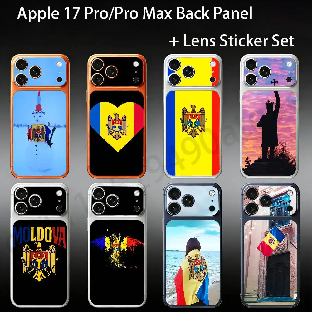 

moldova flag For iPhone 17pro/proMax Full body Back Cover Decal Skin Colorful Rear Protective Sticker Film